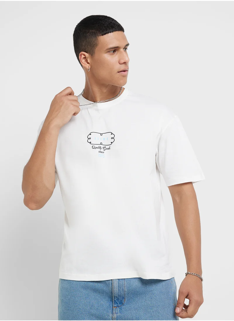سفنتي فايف Oversized Graphic T-Shirt