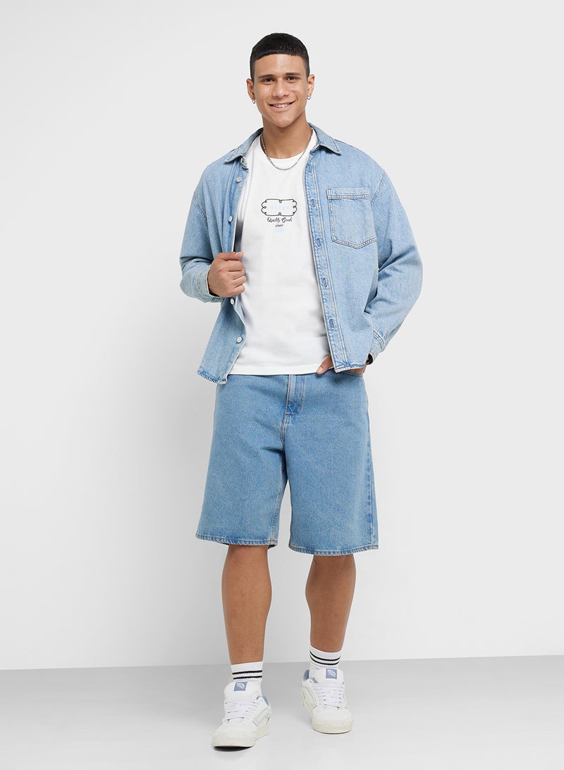 سفنتي فايف تيشيرت كبير بطبعة جرافيك - Image 4