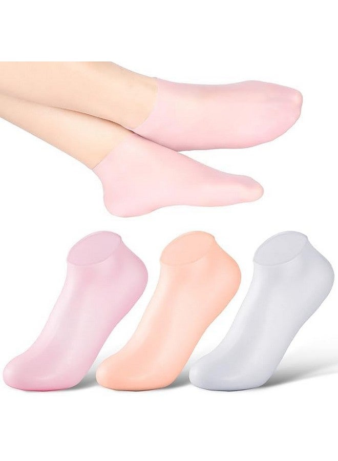 Generic Silicon Heel Socks for Women and Men, Feet Protector Crack Heel Repair Socks with Moisturizing Natural Oil and Vitamin E Repair Dry Cracked (1 pair) (M) - Image 1