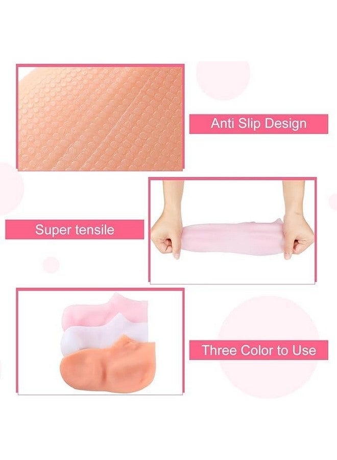 Generic Silicon Heel Socks for Women and Men, Feet Protector Crack Heel Repair Socks with Moisturizing Natural Oil and Vitamin E Repair Dry Cracked (1 pair) (M) - Image 4
