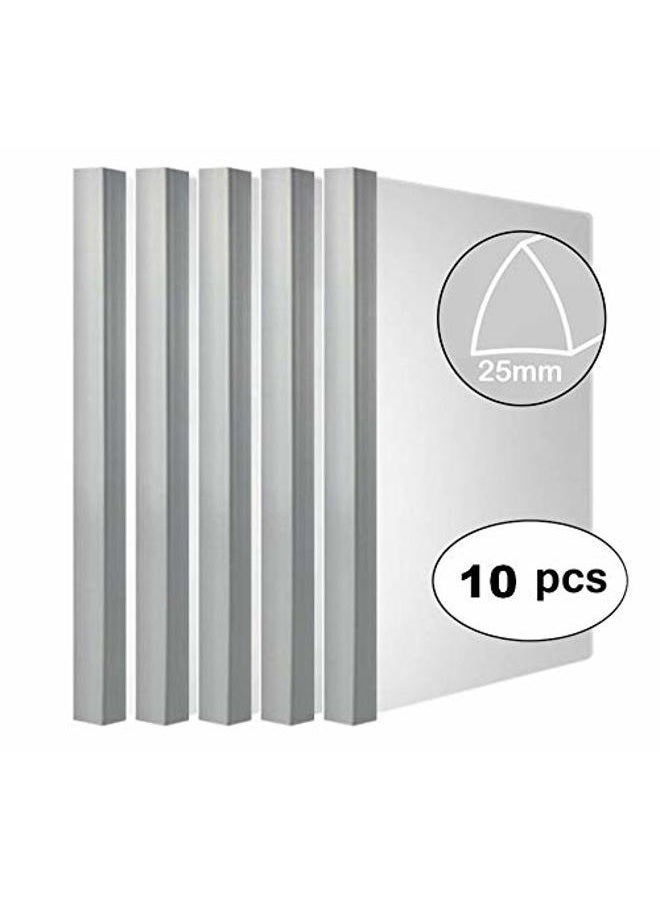 AKAHA Clear Report Covers with Solid Color 25mm Sliding Bar (20C, 200-sheet Capacity), Transparent Resume Presentation File Folders Organizer Binder, for Letter/A4 Size Paper, 10 Pcs, Solid Whitev - Image 2