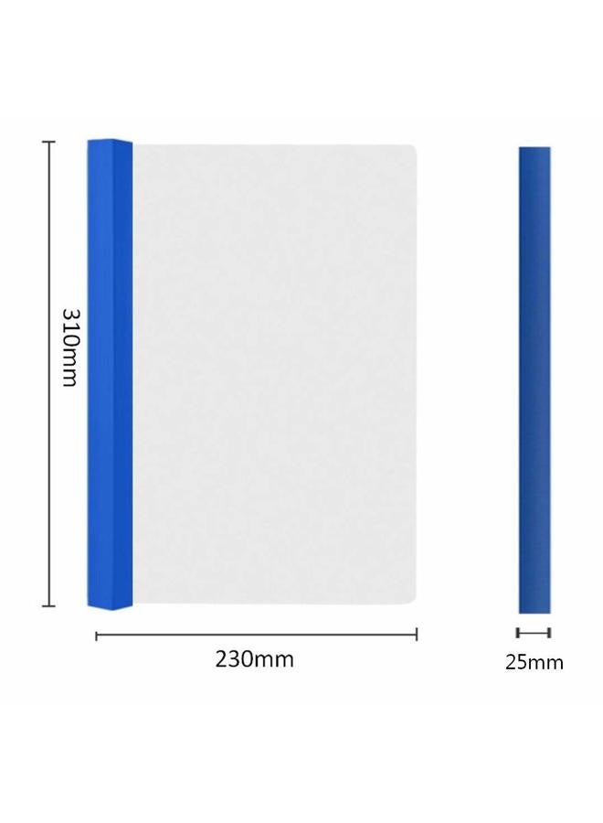 AKAHA Clear Report Covers with Solid Color 25mm Sliding Bar (20C, 200-sheet Capacity), Transparent Resume Presentation File Folders Organizer Binder, for Letter/A4 Size Paper, 10 Pcs, Solid Whitev - Image 4