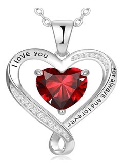 Zifeel Infinity Heart Pendant Necklace for Women 925 Sterling Silver, Silver Birthstone Necklace for Women, Anniversary Birthday Gifts for Her Wife Daughter Girlfriend Girls, Valentines Day Mothers Day  Gifts Jewelry for Women Mom…  - Image 1