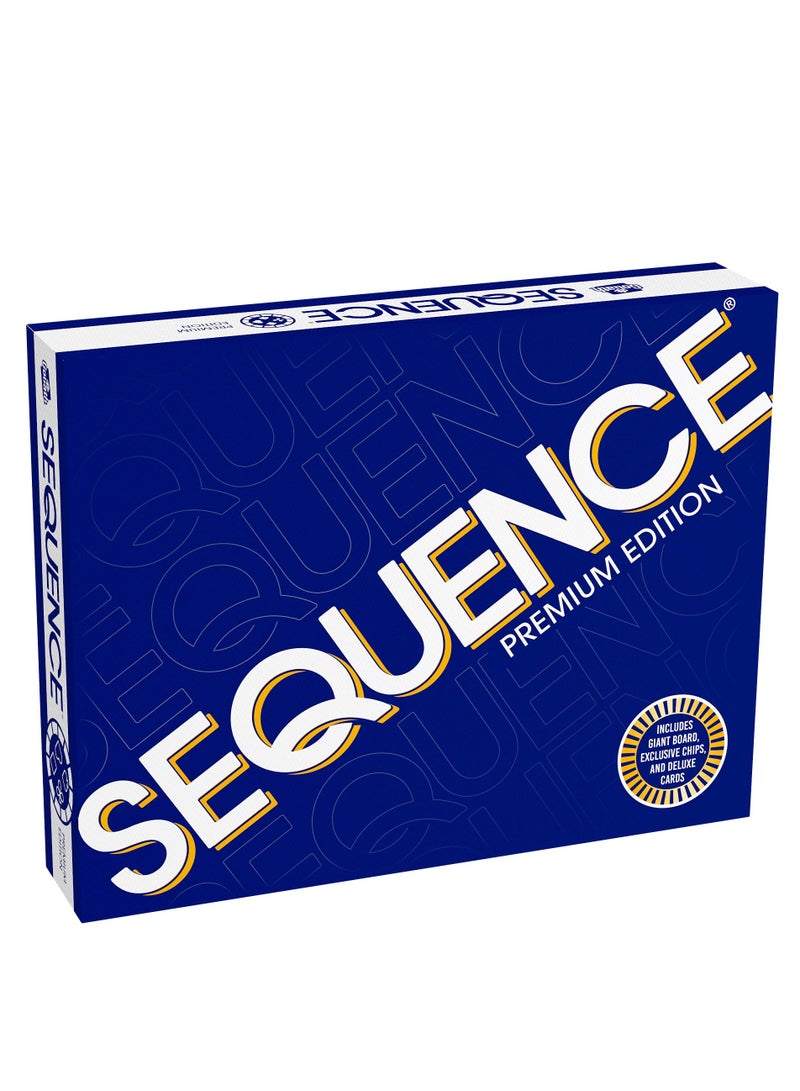 NIBEMINENT Sequence Premium Edition - Stunning Set with Giant Board, Exclusive Chips and Deluxe Cards by Goliath, Blue, for Ages 7+ - Image 2
