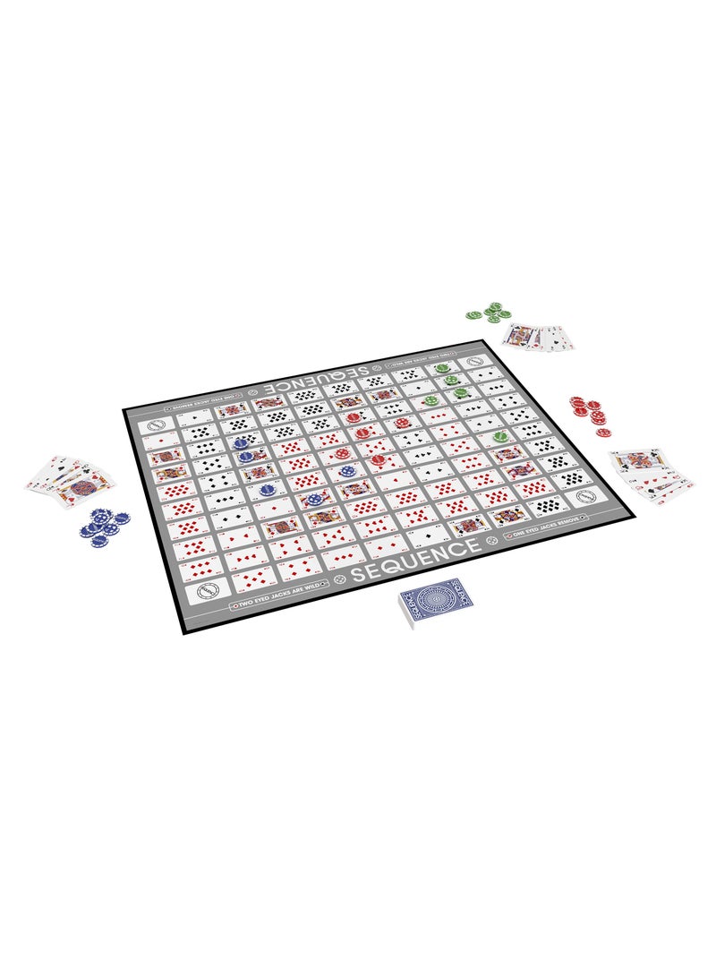 NIBEMINENT Sequence Premium Edition - Stunning Set with Giant Board, Exclusive Chips and Deluxe Cards by Goliath, Blue, for Ages 7+ - Image 3