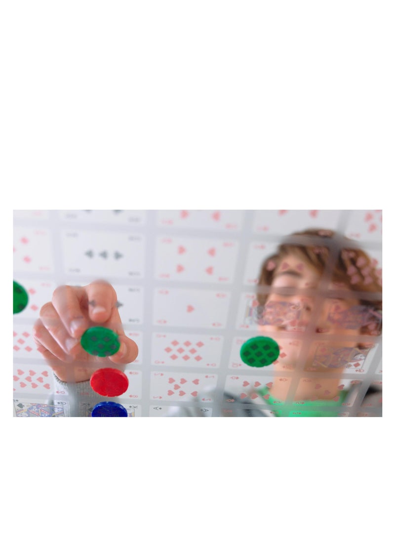 NIBEMINENT Sequence Premium Edition - Stunning Set with Giant Board, Exclusive Chips and Deluxe Cards by Goliath, Blue, for Ages 7+ - Image 4