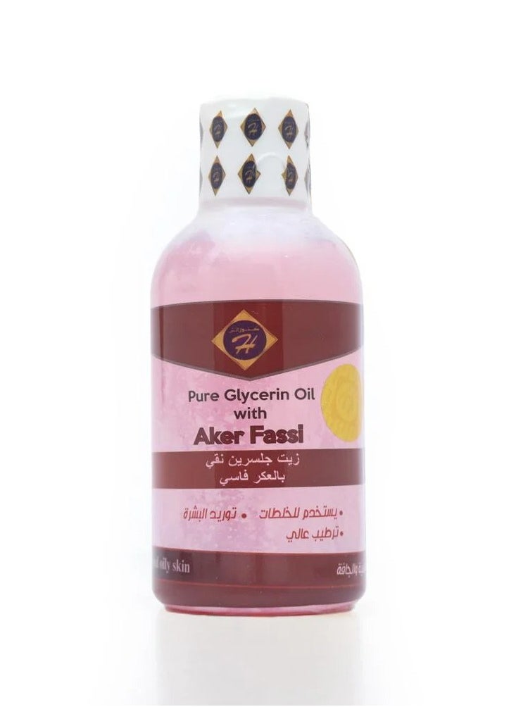 Kunooz H Pure Glycerin Oil with Fassi Aker from Kunuz H 200ml - a natural moisturizer for face, body, and hair, restoring freshness and softness to dry and sensitive skin with the benefits of Fassi Aker for superior care  - Image 3