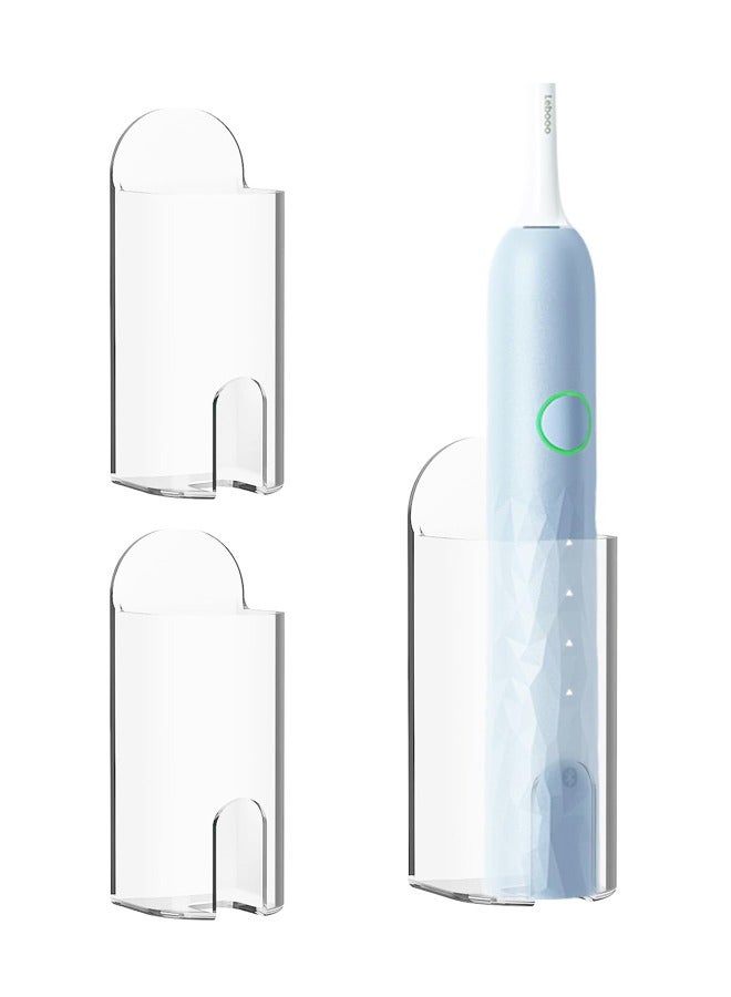 2PCS Electric Toothbrush Holders, Wall Mounted Tooth Brushing Holder for Bathroom, Self Adhesive Electric Toothbrush Organizer Space Saver - Image 1