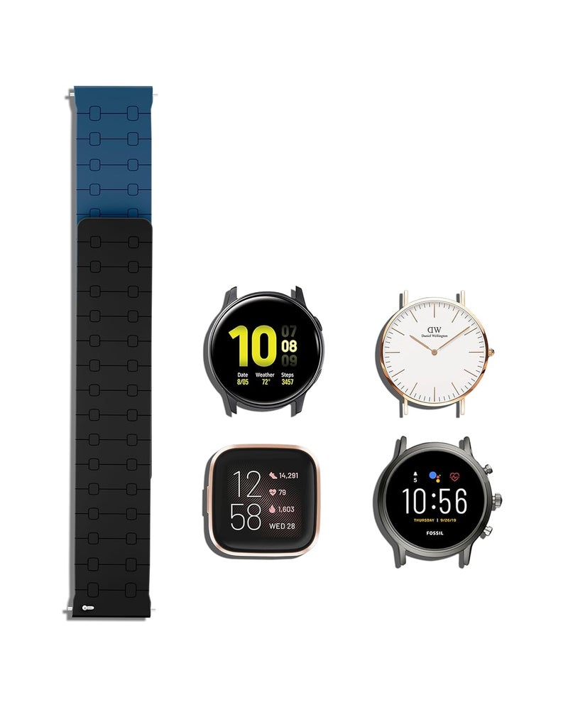 Daily Objects Velour Watch Strap Compatible with Samsung/OnePlus/Fitbit Smartwatches (22mm) -Watch Not Included - Image 3