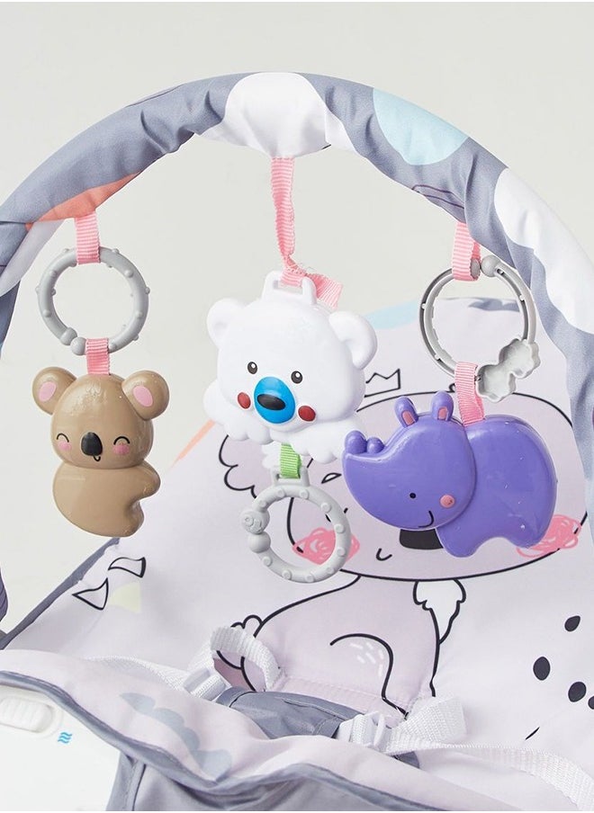 StarKids - 2-In-1 Adjustable, Comfortable And Portable Bouncer And Rocker With Soft Toys And Soothing Vibrations - Image 1