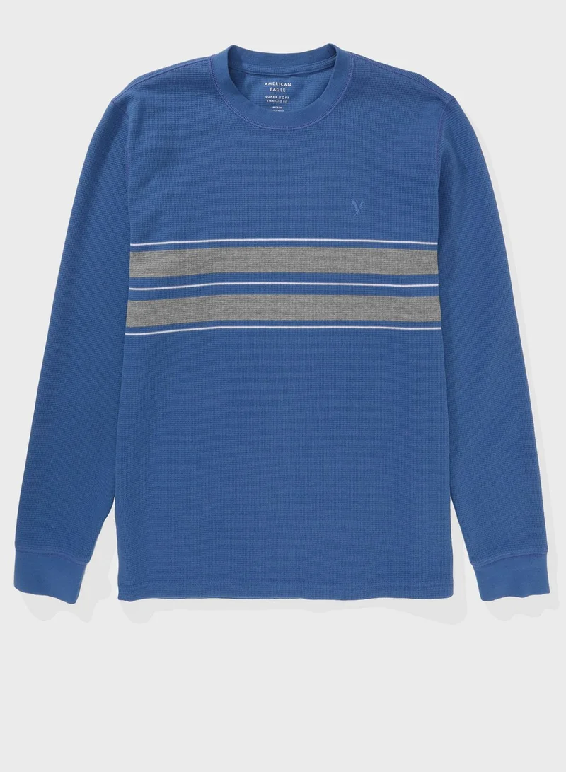 امريكان ايجل Color Block Crew Neck Sweatshirt