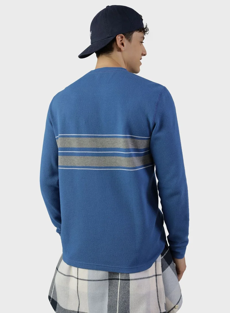 امريكان ايجل Color Block Crew Neck Sweatshirt