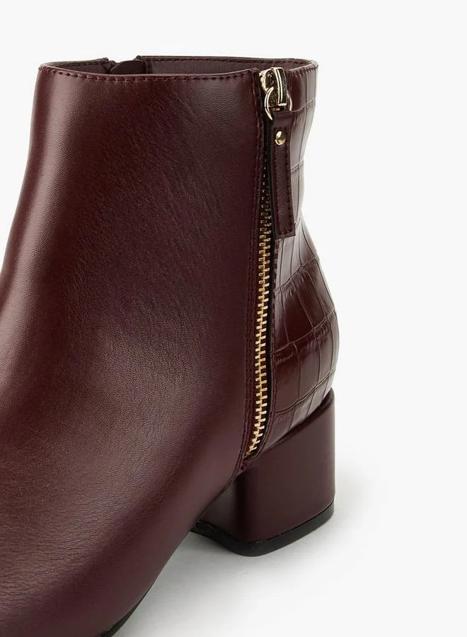 Flora Bella By Shoexpress Women Textured Ankle Boots
