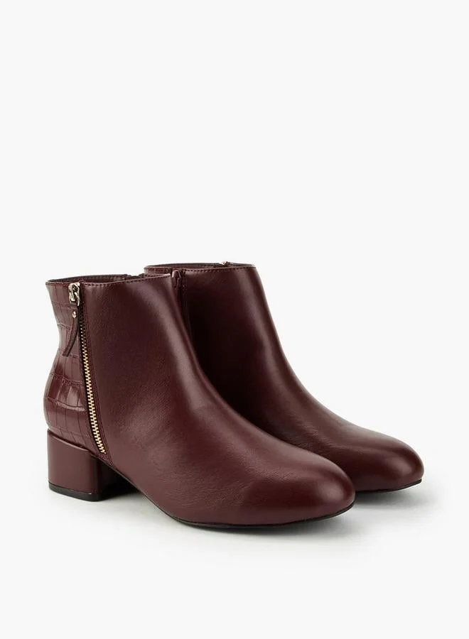 Flora Bella By Shoexpress Women Textured Ankle Boots