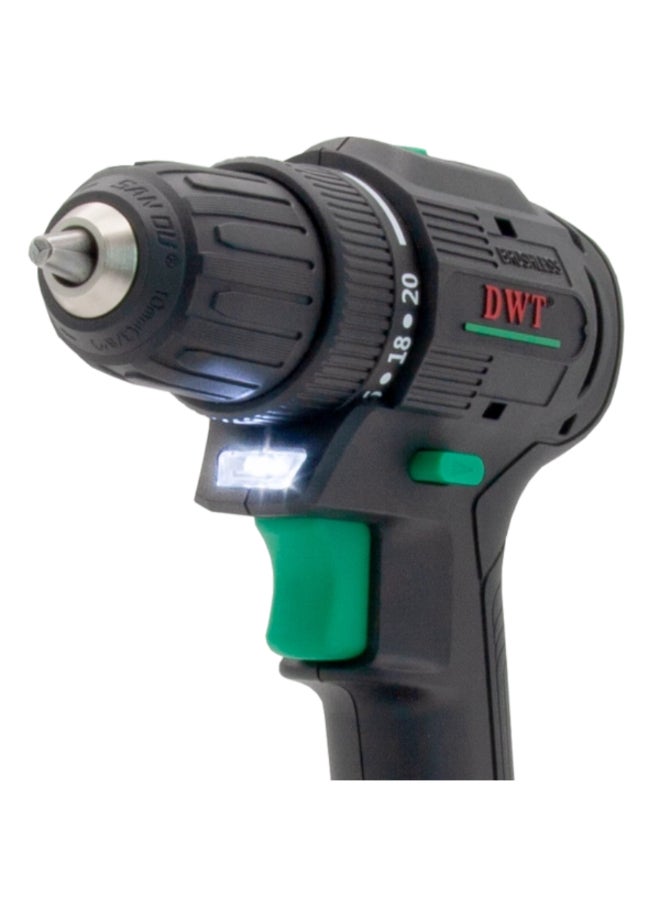DWT 20V Rechargeable Brushless Cordless Drill Driver Black and Green 26 x 10 x 31.5 cm ABSP-20 DN-2 BMC - Image 5