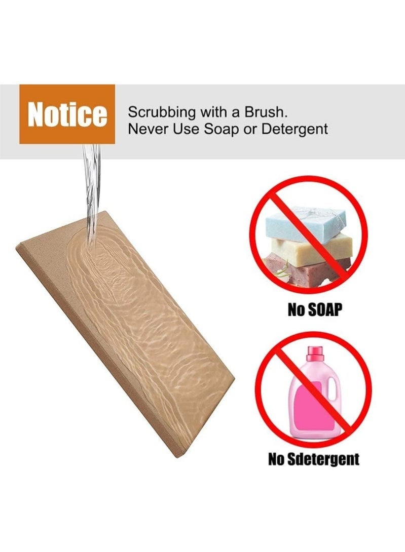 Arabest Pizza Stone Set, Heavy Duty Round Cordierite Baking Stone For Pizza, Cooking Stone With Bamboo Pizza Peel Paddle For Oven And Grill, 15"X12" - Image 4