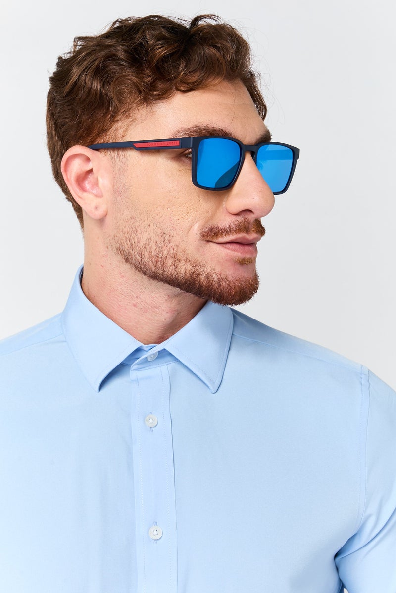 TOMMY HILFIGER نظارات شمسية مربعة للرجال TH 2088/S، بحرية - Image 2