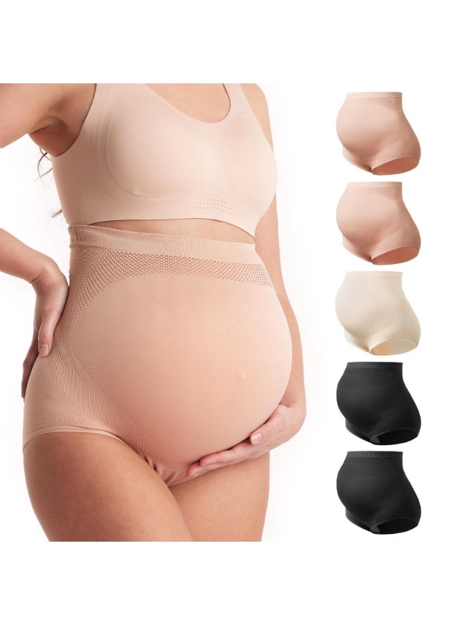 LAMAY 3PC Maternity Shapewear, High-Waisted Mid-Thigh Maternity Underwear, Prevents Chafing, Soft and Supportive - Image 1