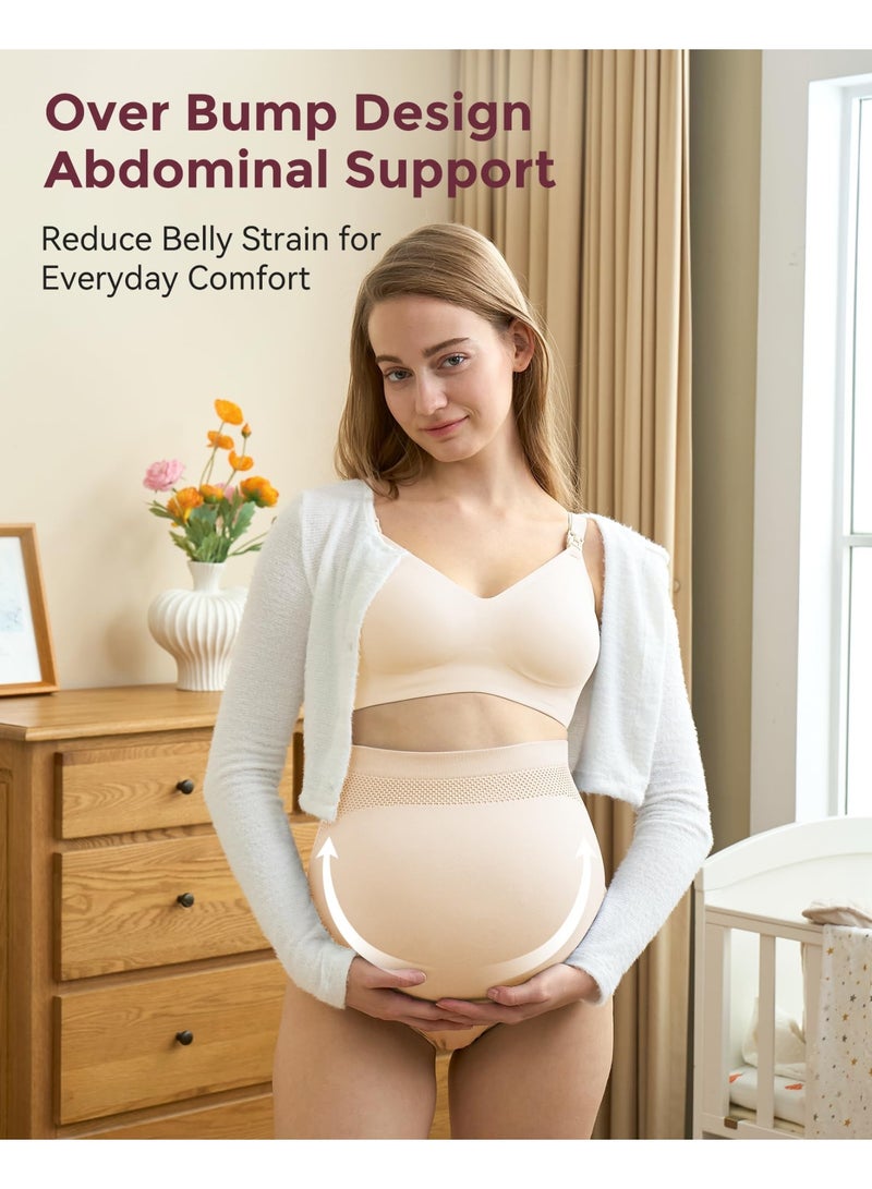 LAMAY 3PC Maternity Shapewear, High-Waisted Mid-Thigh Maternity Underwear, Prevents Chafing, Soft and Supportive - Image 3