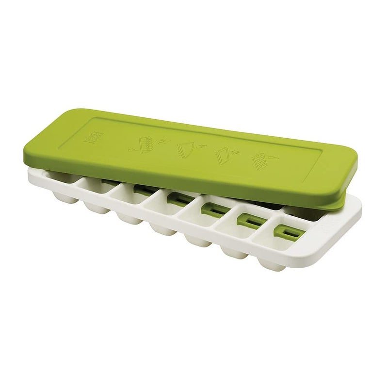 Joseph Joseph QuickSnap Ice Cube Tray with Cover Lid EasyRelease NoSpill Stackable OdorFree Dishwasher Safe Green