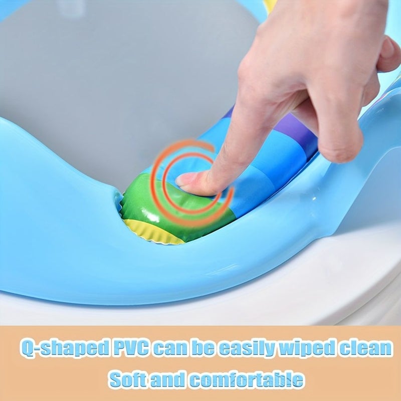 Green Foldable Kids Potty Seat Training Cartoon Bathroom Set - Image 2