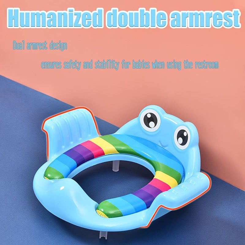 Green Foldable Kids Potty Seat Training Cartoon Bathroom Set - Image 5