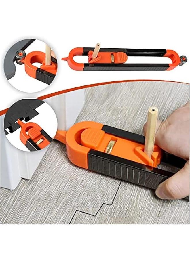 FYLX - Precise Profile Gauge Duplicate Shape Tracing for Welding Flooring Tiling Carpentry Contour Measure Tool with Adjustable Lock Ideal  for Carpenters Builders Woodworkers - Image 1