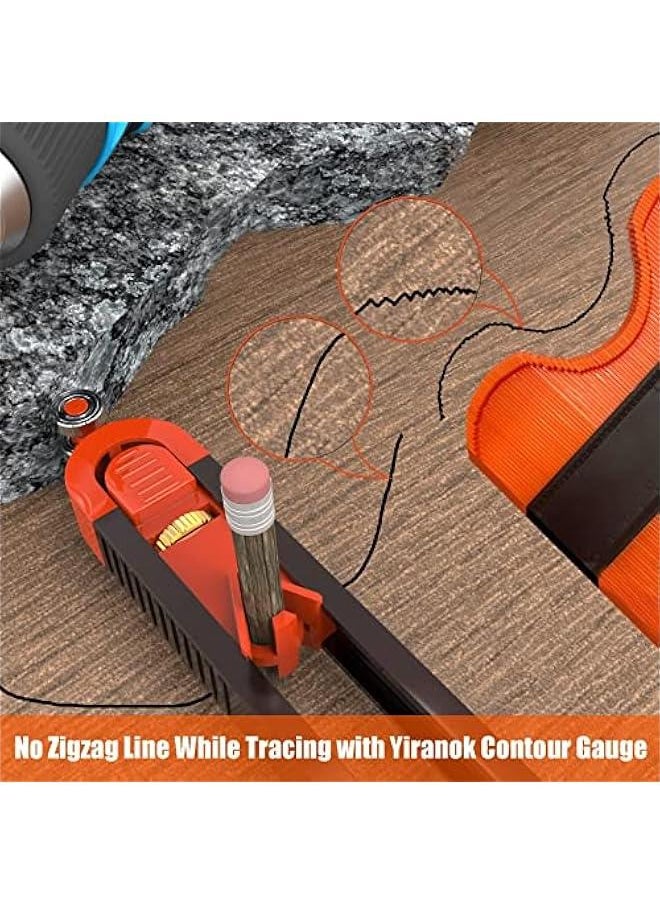 FYLX - Precise Profile Gauge Duplicate Shape Tracing for Welding Flooring Tiling Carpentry Contour Measure Tool with Adjustable Lock Ideal  for Carpenters Builders Woodworkers - Image 1