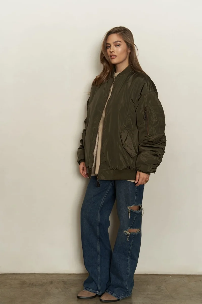 ماي Khaki Reversible Coat