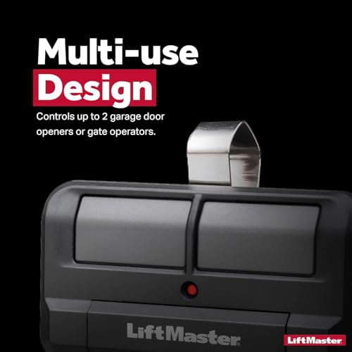 LiftMaster 892LT Two-Button Security+ 2.0 Learning Garage Door Opener Remote Control - Compatible only with Security+ 2.0 LiftMaster Garage Door openers with Yellow Programming Button - Pack of 2 - Image 4