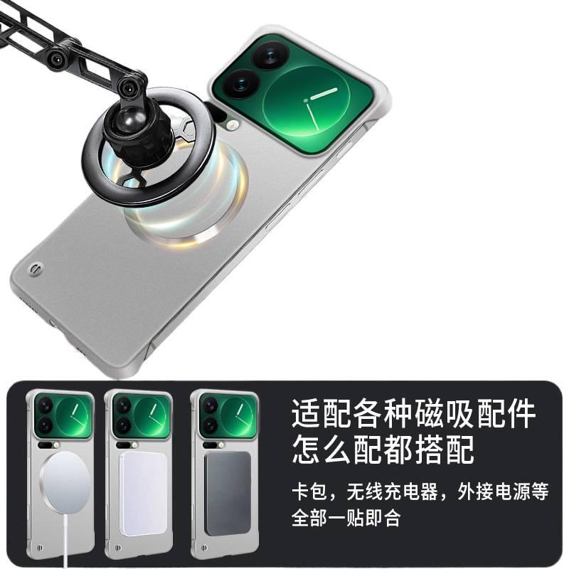 BB PC MagSafe Case for Redmi K80 with Strong Magnetic and Frameless Design plus Matte Finish plus Half-Wrap in Silver - Image 3