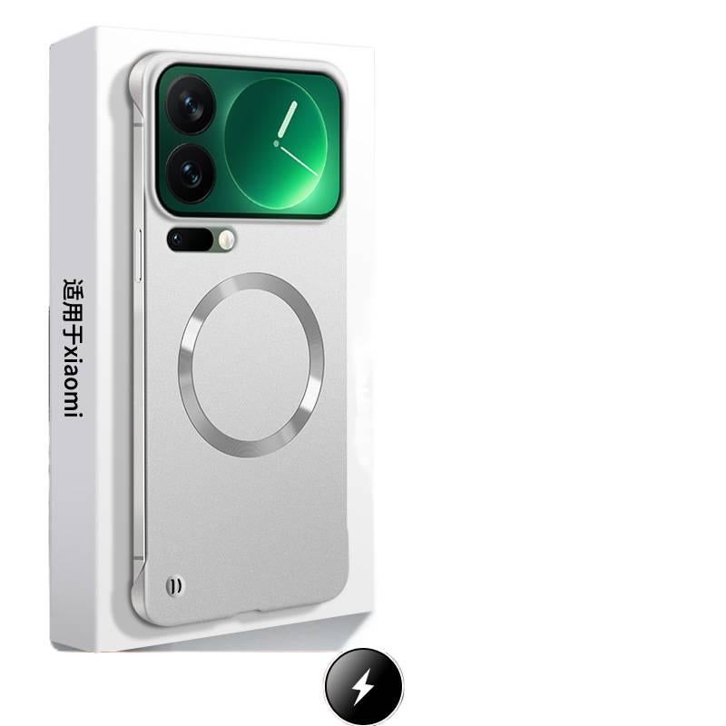 BB PC MagSafe Case for Redmi K80 with Strong Magnetic and Frameless Design plus Matte Finish plus Half-Wrap in Silver - Image 1