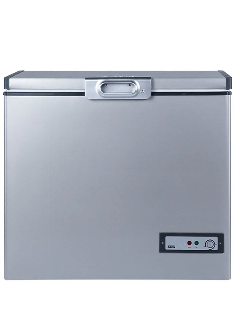 passap chest freezer, 260-liter capacity, Interior glass door, LED Interior Light, Stainless Steel, Power saving, silver CF335GlASSLVSAD  - Image 1