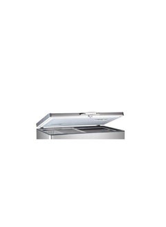 passap chest freezer, 260-liter capacity, Glass Door, LED Interior Light, Stainless Steel, Power saving, silver CF335GlASSLVSAD  - Image 2