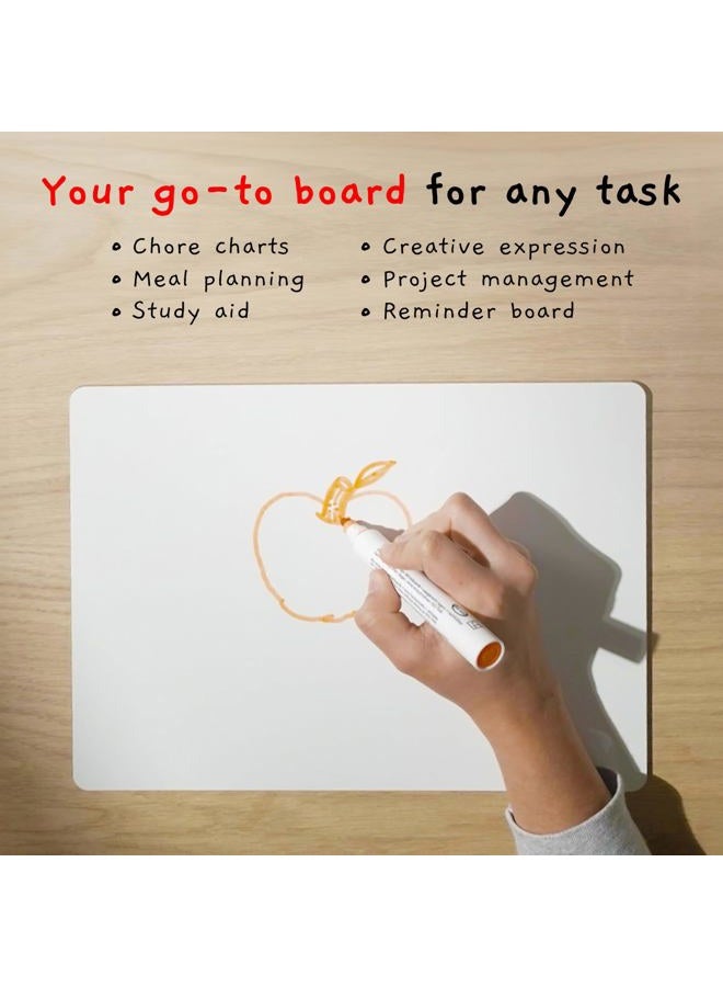 Board Geeks 25 Pack Dry Erase Lapboards 9 inch by 12 inch Large Whiteboard White Board Set Great for Teachers, Students, Children, Classroom Reusable, Durable, Portable, Single Sided Whiteboard - Image 5