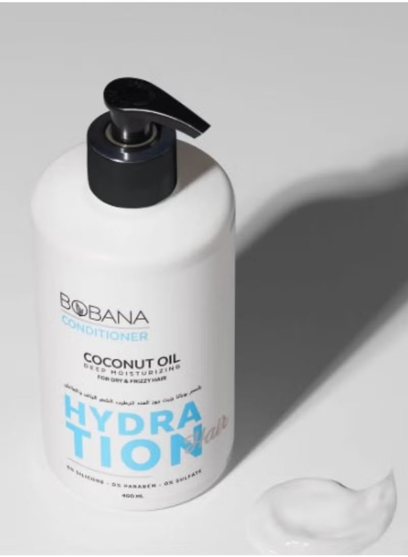 بوبانا بلسم المرطب بزيت جوز الهند للشعر الجاف والمجعد 400 مل - Image 2