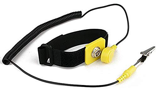 iMBAPrice Anti-Static Adjustable Grounding Wrist Strap Components Black, Yellow - Image 1