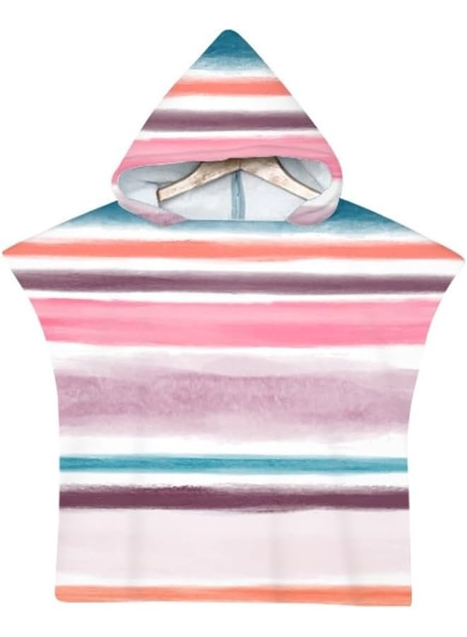 The Bros Kids Towels with Hood Microfiber Poncho Towels for Kids Quick Dry Toddler Bath Towel Kids Bath Towels Soft Hooded Towel for Wearable Toddler Towels for Girl Bathroom Beach Swimming(75 * 65cm,Purple) - Image 1