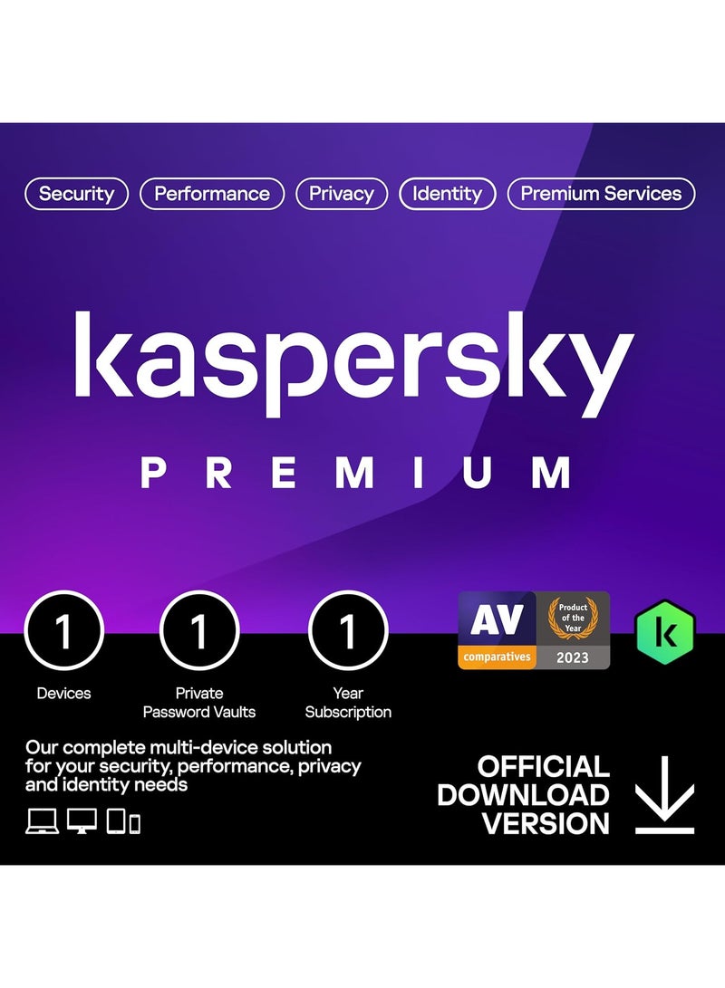 Kaspersky Kaspersky Premium + Customer Support ME 1-Dvc 1Y Bs Box w/o CD