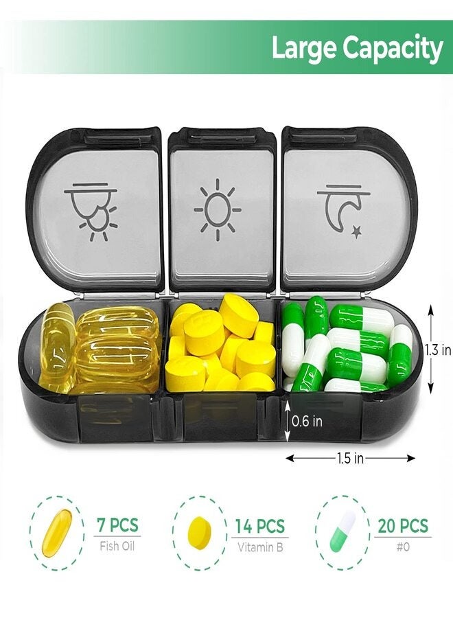 Generic Pill Organizer 3 Times a Day, Large Weekly Pill Case 7 Day, Daily Pill Box with 21 Compartments, Pill Dispenser Supplement Holder for Pills/Vitamin/Fish Oil  - Image 2