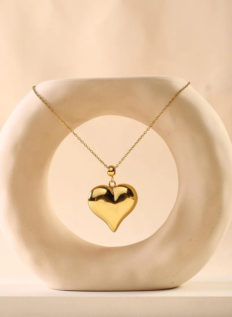 سوهي قلادة بقلب منتفخ صناعي مجوهرات