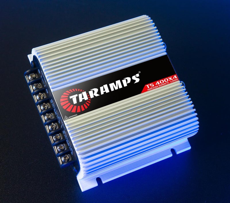 Taramp's مضخم صوت سيارة كامل النطاق 400 وات RMS 4 قنوات، 2 قنوات متصلة، إدخال RCA فئة D، طاقة الإخراج، نظام مضخم صوت متعدد القنوات، صغير - TS400X4 - Image 2
