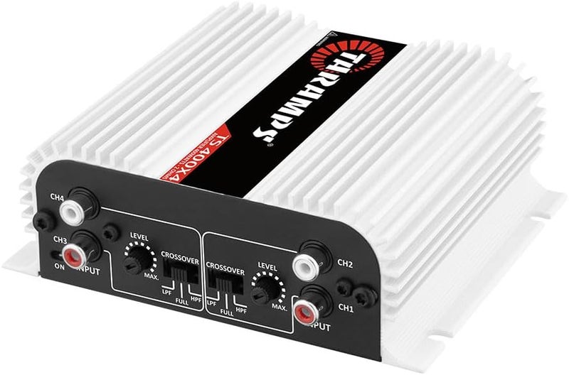 Taramp's مضخم صوت سيارة كامل النطاق 400 وات RMS 4 قنوات، 2 قنوات متصلة، إدخال RCA فئة D، طاقة الإخراج، نظام مضخم صوت متعدد القنوات، صغير - TS400X4 - Image 3