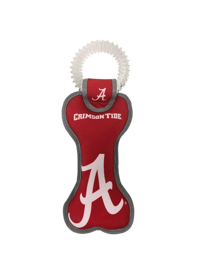 Pets First NCAA Alabama Crimson Tide Dental Dog TUG Toy with Squeaker. Tough PET Toy for Healthy Fun, Teething & Cleaning Pets Teeth & Gum