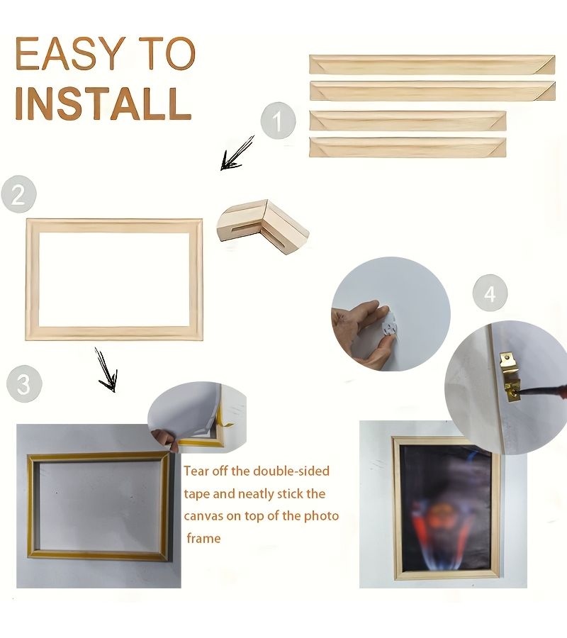 DIY Diamond Painting Frame 40x50cm Solid Wood Double Sided Fixed Easy Install - Image 4