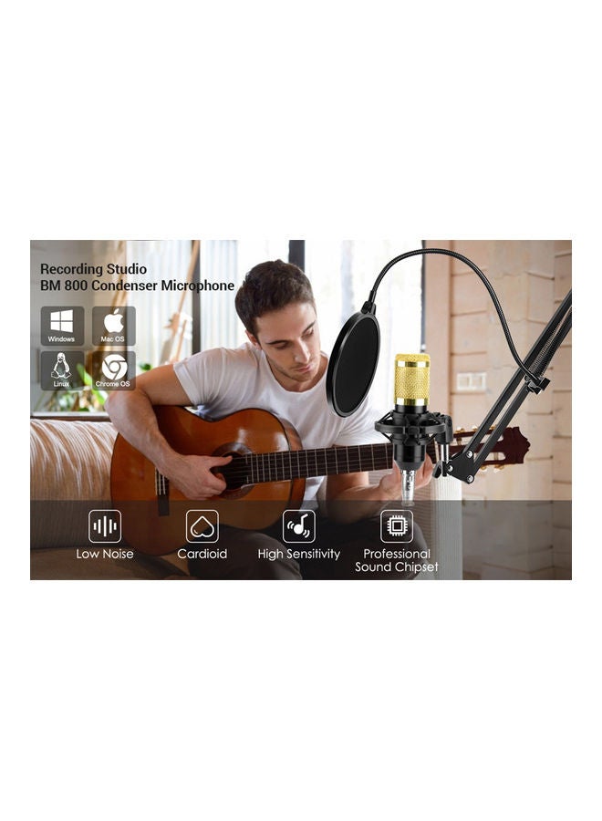 Arabest Professional Condenser Microphone Set Black/Silver - Image 4