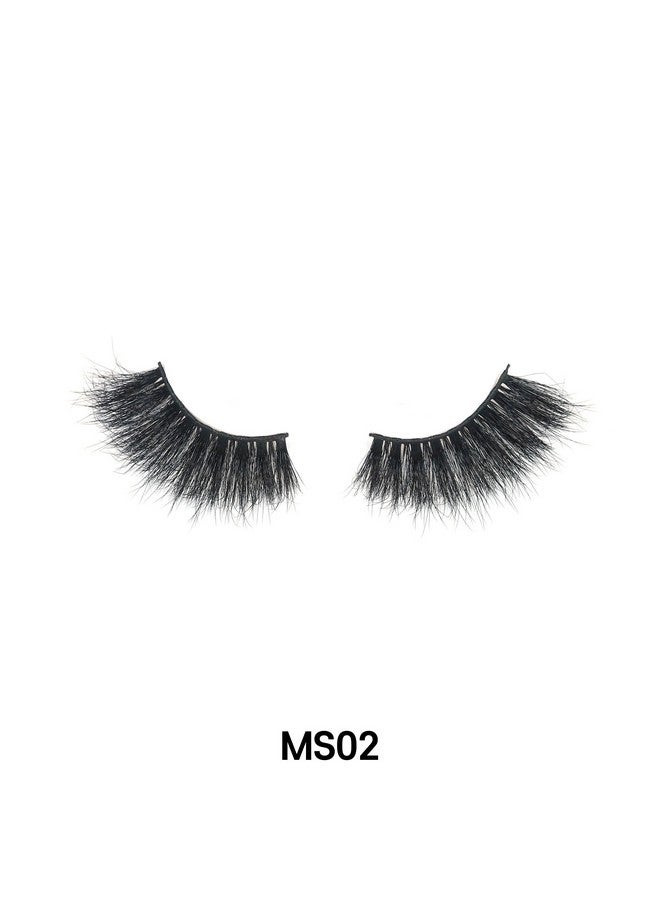 Laflare 3D Silk Mink Max Volume Premium Faux Mink 25Mm Extra Long Eyelashes, Cat Eyes, Wispy, Fluffy, Soft As Mink, Multilayered Dramatic Volume False Lashes  (Lfmsms02) - Image 4