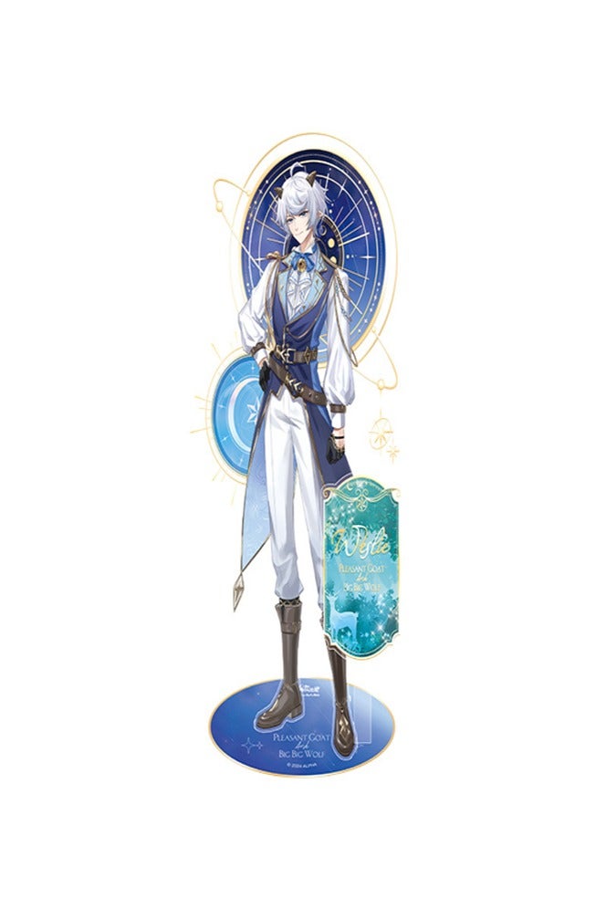 general Weslie Pleasant Goat and Big Big Wolf Anime Style Blue Attire Male Character Acrylic Standee Anthropomorphic Design Inspired by Animated Series