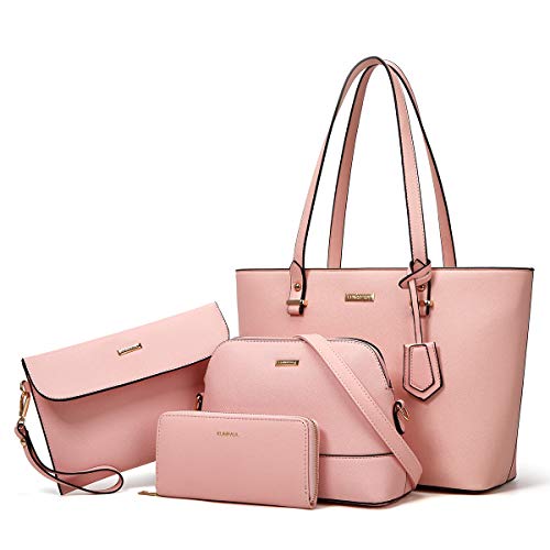 YTL Women Fashion Handbags Wallet Tote Bag Shoulder Bag Top Handle Satchel Purse Set 4pcs - Image 1