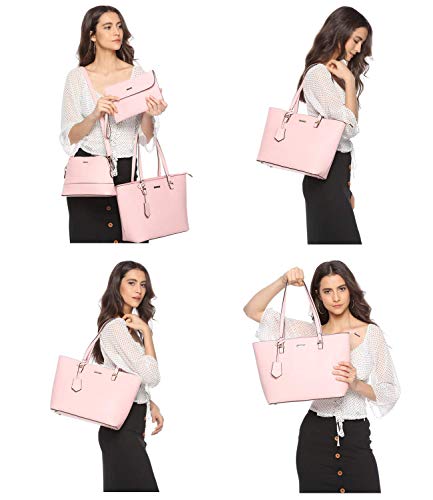YTL Women Fashion Handbags Wallet Tote Bag Shoulder Bag Top Handle Satchel Purse Set 4pcs - Image 3